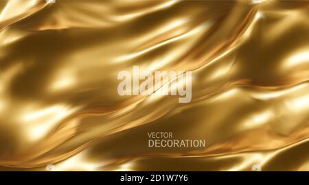 Vector Abstract Background  Elegant Silk Texture Satin Luxury Cloth  Wavy Folds. Template for Design, Banner Stock Vector