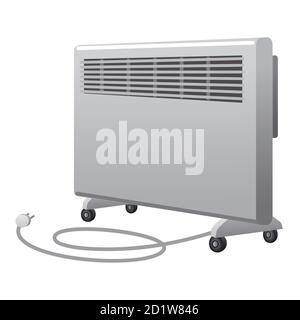 illustration of the oil heater on the white background Stock Vector
