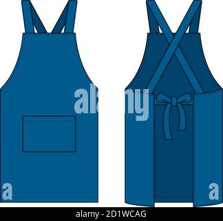 Apron vector template illustration (front/back) / natural Stock Vector ...