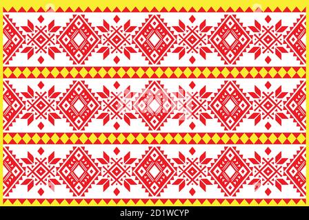 Ukrainian folk design & north east india textile design .tribal pattern of north east,india. Ikat geometric folklore ornament. Tribal ethnic vector. Stock Vector