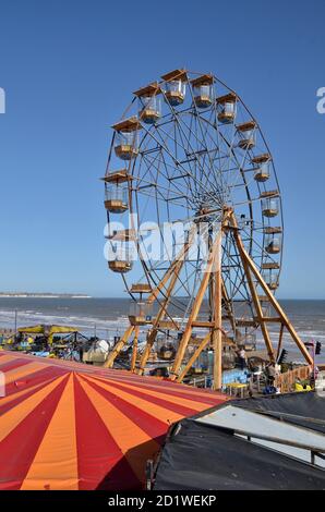 A funfair on the seafront at Bridlington, East Riding, England, U.K ...