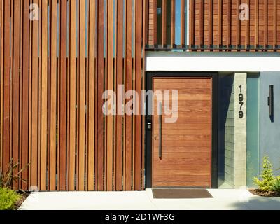 Exterior view of Stradella House, Bel Air, California, USA, completed in 2017. Stock Photo