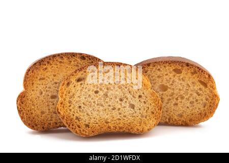 Crunchy spelt Rusks isolated on white Stock Photo