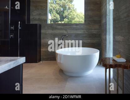 Interior view of Stradella House, Bel Air, California, USA, completed in 2017. Stock Photo