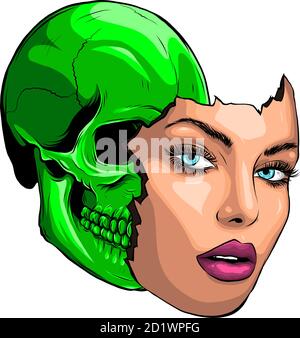 The image of the skull. Vector illustration. Stock Vector