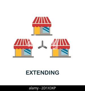 Extending icon. Simple element from branding collection. Creative Extending icon for web design, templates, infographics and more Stock Vector