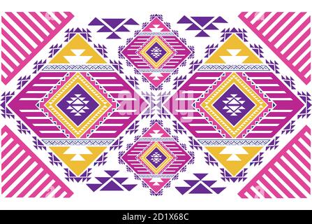Ukrainian folk design & north east india textile design .tribal pattern of north east,india. Ikat geometric folklore ornament. Tribal ethnic vector. Stock Vector
