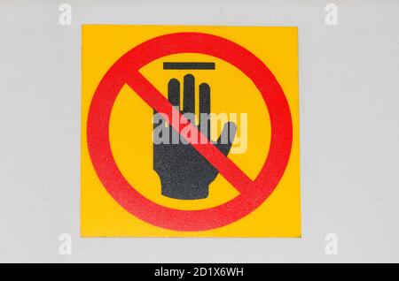 Stop sign hand icon symbol Stock Photo - Alamy