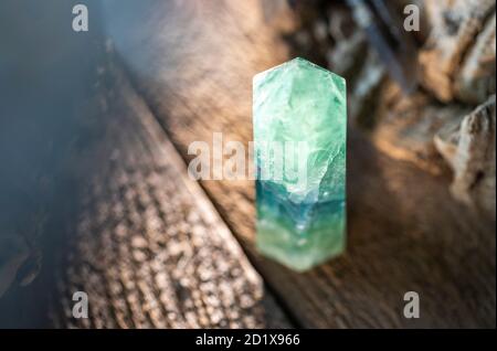 Macro of mineral stone. Natural gemstones. Gemstones are full of healing energy and good vibes. Stock Photo