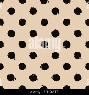 Cheetah skin seamless pattern design. Cheetah polka dots vector illustration background. Wildlife fur skin design illustration for print, web, home de Stock Vector
