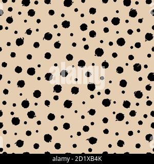 Cheetah skin seamless pattern design. Cheetah dots vector illustration background. Wildlife fur skin design illustration for print, web, home decor, f Stock Vector