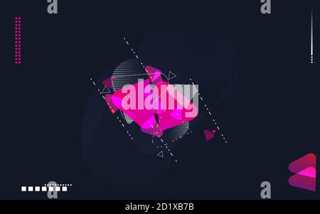 Modern shapes abstract background design Stock Vector