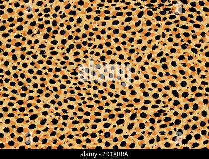 Cheetah skin pattern design. Cheetah spots print vector illustration background. Wildlife fur skin design illustration for print, web, home decor, fas Stock Vector