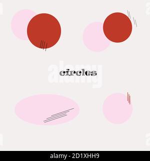 Grunge circle Abstract logo on white background Design. Vector illustration eps 10. Stock Vector