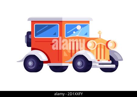 20s vintage car icon in flat style Stock Vector