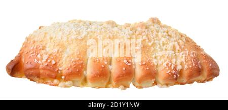 Sweet bun with icing sugar isolated Stock Photo