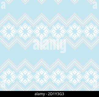Christmas fair isle pattern background for fashion textiles, knitwear and graphics Stock Vector