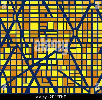 Map of the city seamless background pattern Stock Vector