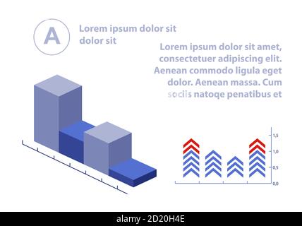 Business finance arrow with charts and infographic statistic Stock Vector