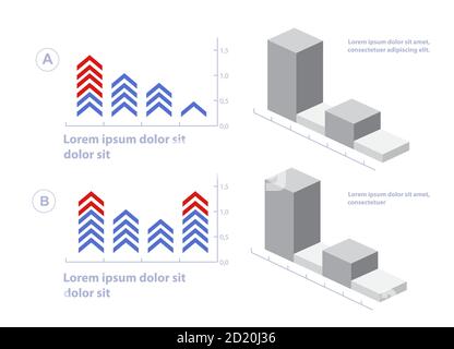 Business finance arrow with charts and infographic statistic Stock Vector