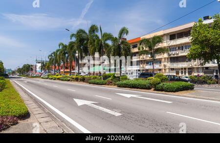 Kota Kinabalu, Malaysia - March 17, 2019: Kota Kinabalu street view, Jalan K.K. Bypass Stock Photo