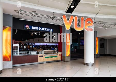 Interior of Vue cinemas Stock Photo