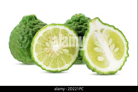 Bergamot fruits isolated on white background Stock Photo