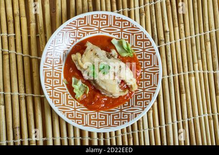 Ingoho - special  chicken dish in western Kenya called the Luhya tribe Stock Photo