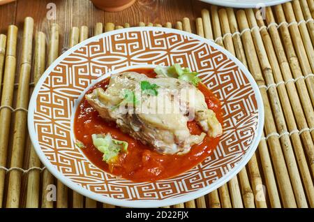 Ingoho - special  chicken dish in western Kenya called the Luhya tribe Stock Photo