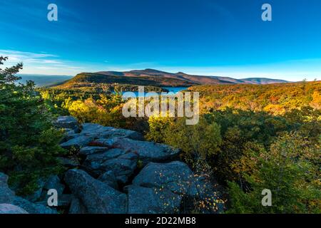 travel and autumn landscape taken in Catskill , upstate New York Stock Photo