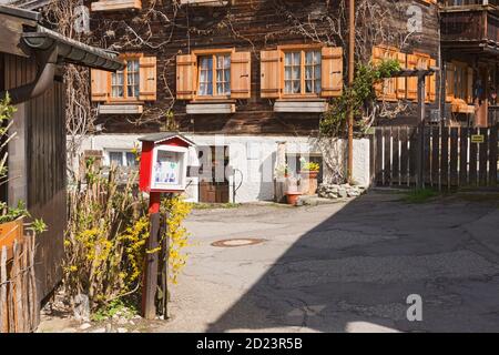 Oberstdorf, Wohnhaus, Holzhaus, Bauernhaus, alt, Detail, Bayern, Deutschland Stock Photo