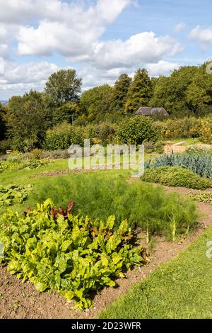 Prinknash Monastery Walled Garden in the grounds of Prinknash Abbey on the Cotswolds near Upton St Leonards, Gloucestershire UK Stock Photo