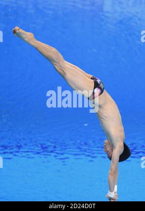 China's Junjie Lian in the 10m PLatform Final during day three of the ...