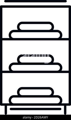 Room shelf icon. Outline room shelf vector icon for web design isolated on white background Stock Vector