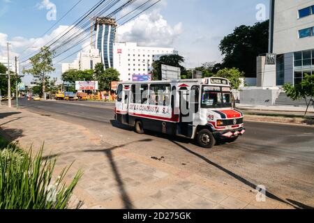 Asuncion Paraguay. 14th February 2016. A public transport bus