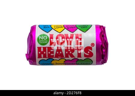 Small packet of Love Hearts sweets Stock Photo - Alamy