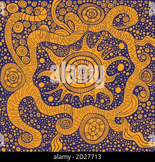 Color abstract background, steampunk doodle style Stock Vector