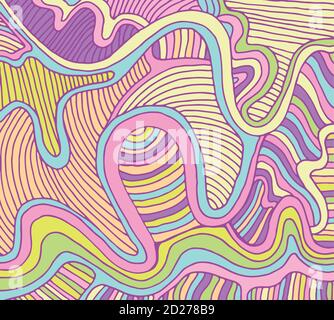 Fantasy abstract wave background, pastel color. Stock Vector