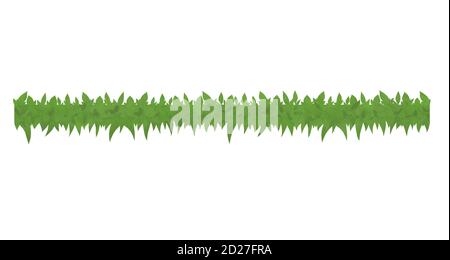 Seamless green cartoon style grass pattern texture hand drawn illustration art Stock Photo