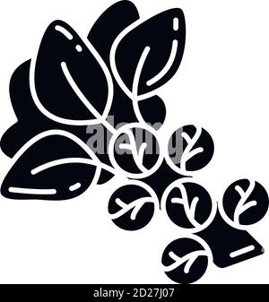 Brussels sprouts black glyph icon Stock Vector