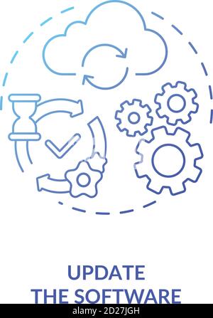 Update software concept icon Stock Vector