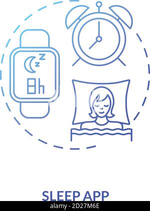 sleep tracker wearable line icon vector illustration Stock Vector Image ...