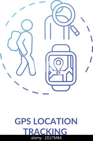 GPS location tracking concept icon Stock Vector