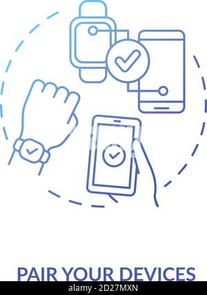 Pair devices concept icon Stock Vector