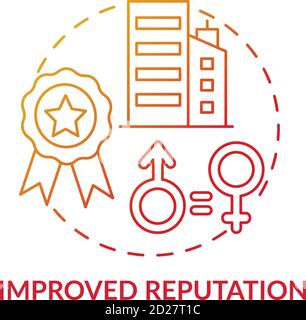 Improved reputation concept icon Stock Vector