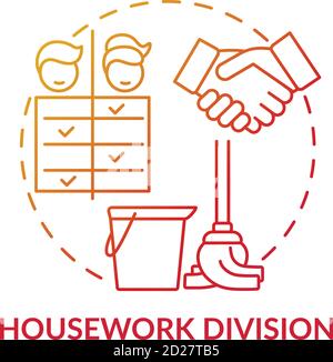 Housework division concept icon Stock Vector