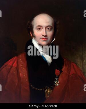 Thomas Lawrence. Portrait of the renowned English portrait painter, Sir Thomas Lawrence (1769-1830), anonymous artist after Thomas Lawrence, oil on canvas,c.1821 Stock Photo