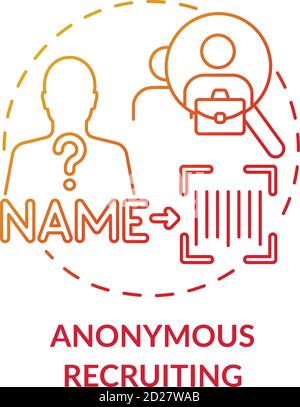 Anonymous recruiting concept icon Stock Vector