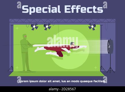 Special effects social poster template Stock Vector
