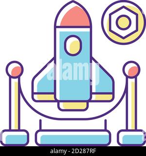 Expo RGB color icon Stock Vector